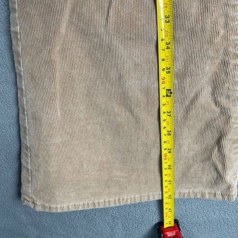 AMERICAN EAGLE WOMEN'S SIZE 10 BEIGE SUPER HI-RISE FLARE CORDUROY CHINO PANTS - Picture 7 of 15